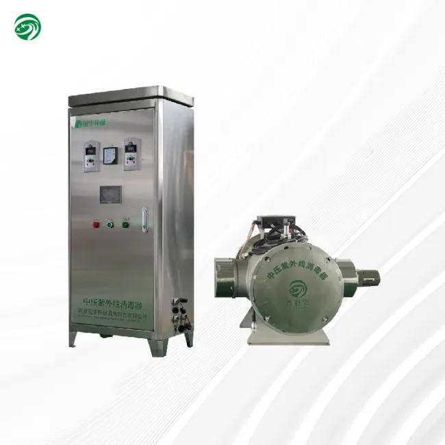 Medium-pressure UV sterilizer for oil and gas