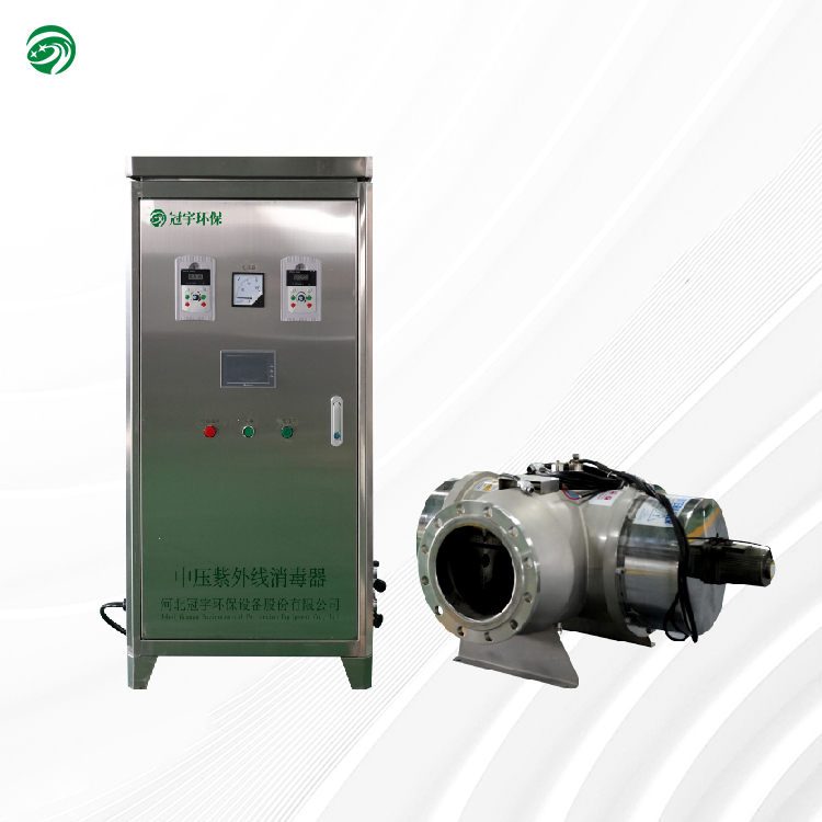 Medium-pressure UV sterilizer for oil and gas